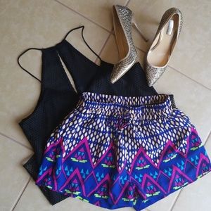 Francescas | tribal pattern shorts | S/M